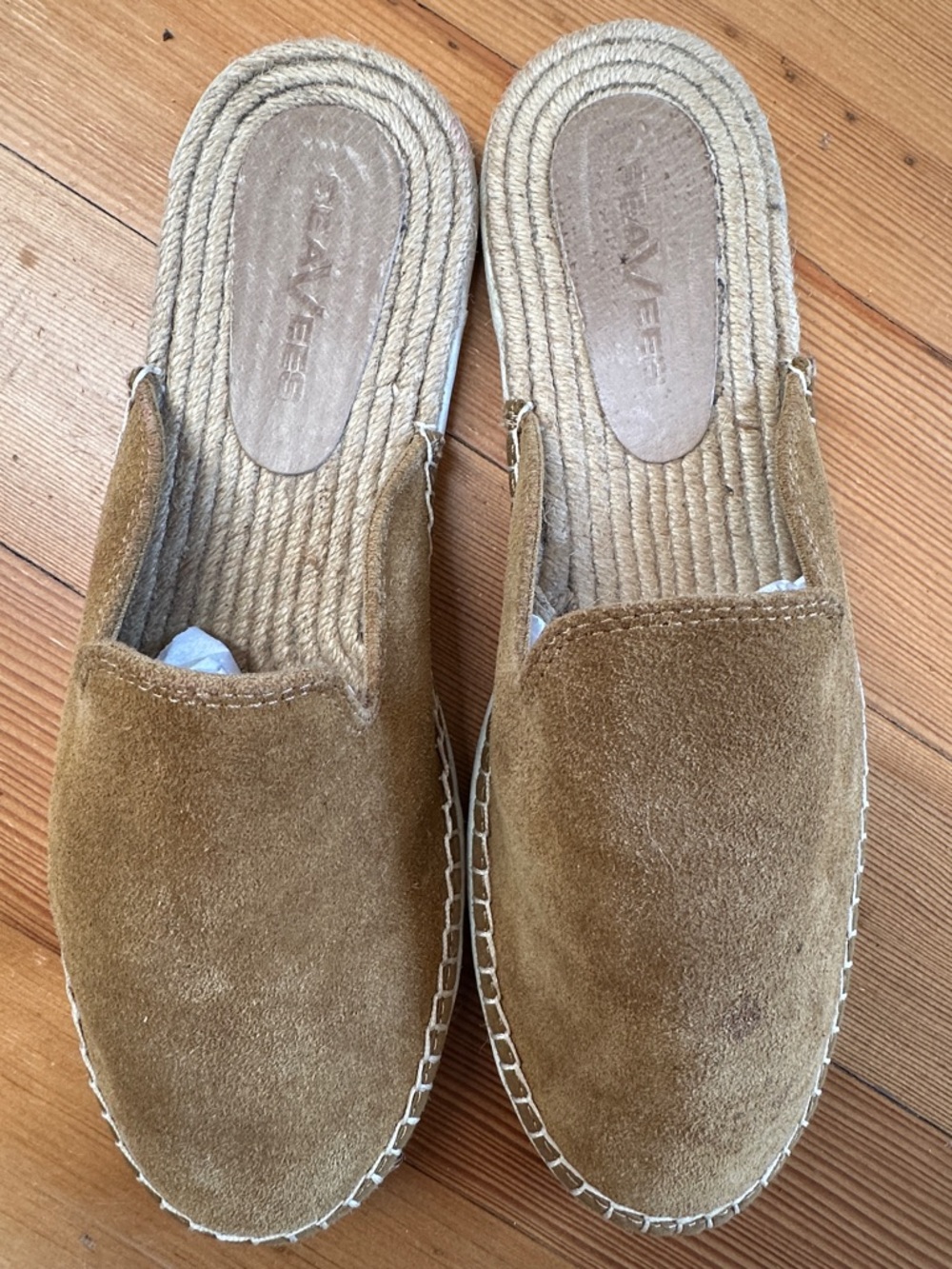 Seavees Suede Slip-On Mule in Camel Brown - Picture 2 of 7